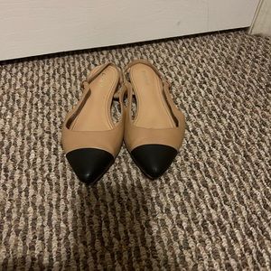 Express Two toned sling back flats